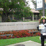 Big 10 pointer, Chadman in front of the Reagan Library